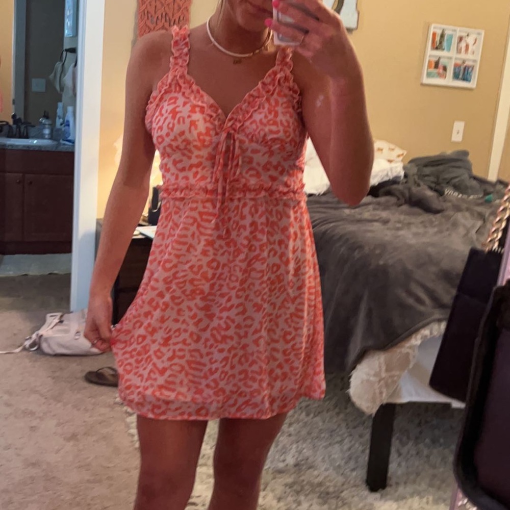 Pink cheetah dress